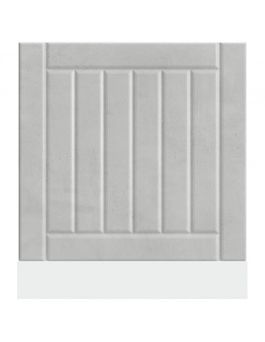 Pannello Lavastoviglie Lucca Grigio Cemento Legno Multistrato