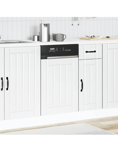 Pannello Lavastoviglie Lucca Bianco in Legno Multistrato