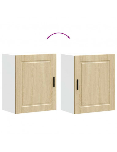 Pensili da Cucina 2 pz Porto Rovere Sonoma in Legno Multistrato