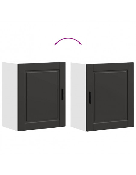 Pensili da Cucina 2 pz Porto Nero in Legno Multistrato
