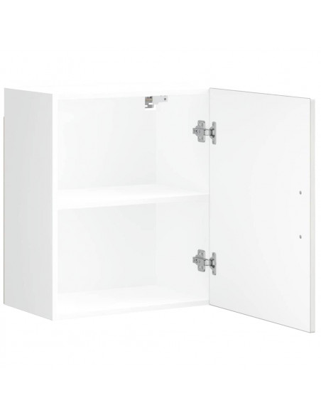 Pensili da Cucina 2 pz Porto Bianco Lucido in Legno Multistrato