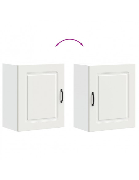 Pensili da Cucina 2 pz Kalmar Bianco in Legno Multistrato