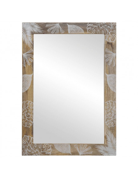 Specchio da Bagno 50x3x70 cm in Legno Massello di Mango