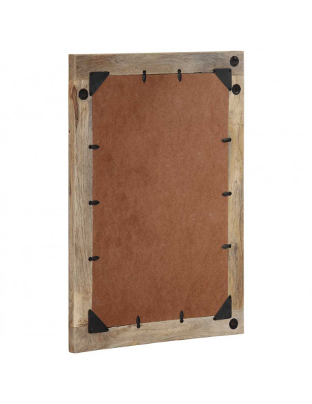 Specchio da Bagno 50x3x70 cm in Legno Massello di Mango