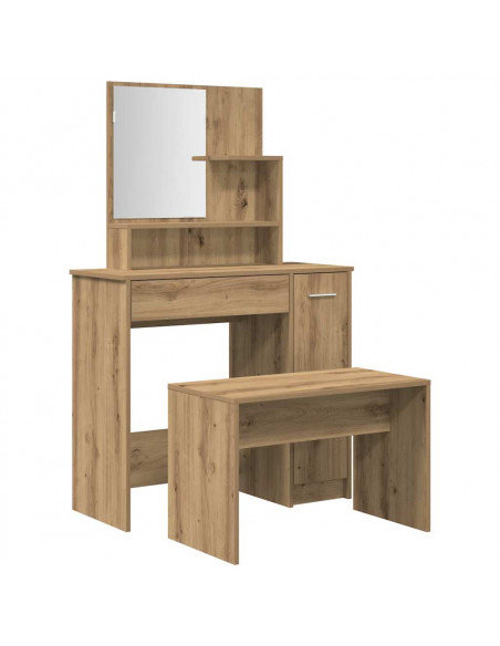 Set Toeletta Rovere Artigianale in Legno Multistrato