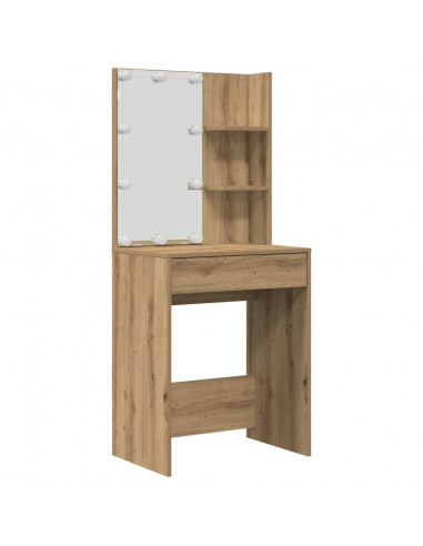 Set Toeletta con LED Rovere Artigianale in Legno Multistrato
