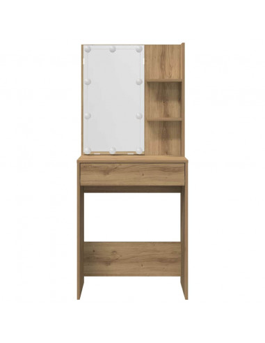 Set Toeletta con LED Rovere Artigianale in Legno Multistrato