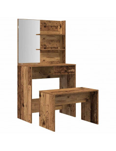 Set Tavolo da Toeletta Legno Antico in Legno Multistrato