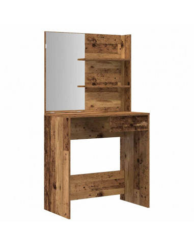 Set Tavolo da Toeletta Legno Antico in Legno Multistrato