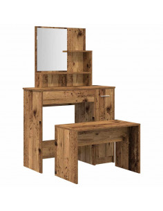 Set Tavolo da Toeletta Legno Antico in Legno Multistrato