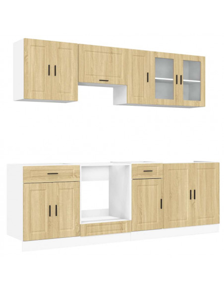 Set Mobili da Cucina 8 pz Kalmar Rovere Sonoma in Truciolato