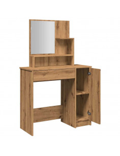 Toeletta con Specchio Rovere Artigianale 86,5x35x136 cm