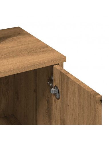 Toeletta con Specchio Rovere Artigianale 86,5x35x136 cm