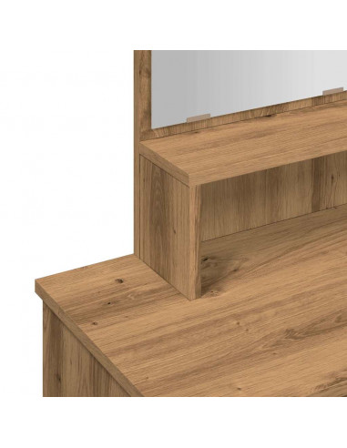 Toeletta con Specchio Rovere Artigianale 86,5x35x136 cm