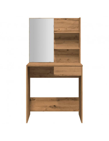 Toeletta con Specchio Rovere Artigianale 74,5x40x141 cm