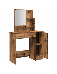 Toeletta con Specchio Legno Antico 86,5x35x136 cm