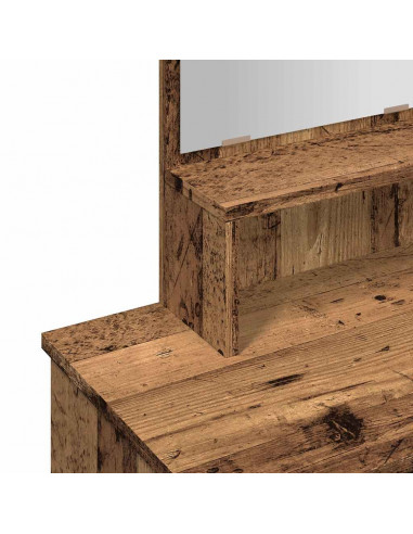 Toeletta con Specchio Legno Antico 86,5x35x136 cm