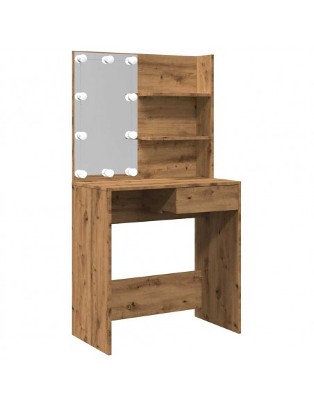 Toeletta con LED Rovere Artigianale 74,5x40x141 cm