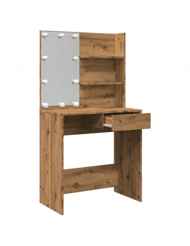 Toeletta con LED Rovere Artigianale 74,5x40x141 cm