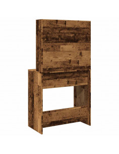 Toeletta con LED Legno Antico 74,5x40x141 cm