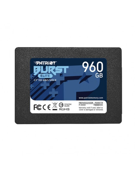 SSD PATRIOT 960GB BURST ELITE 2.5" SATA3 READ:450MB/WRITE:320 MB/S - PBE960GS25SSDR