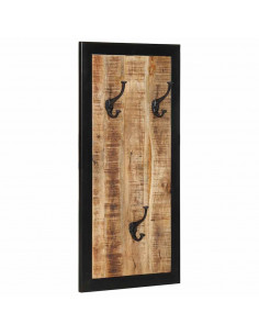 Appendiabiti 40x2x80 cm in Legno Massello Grezzo di Mango