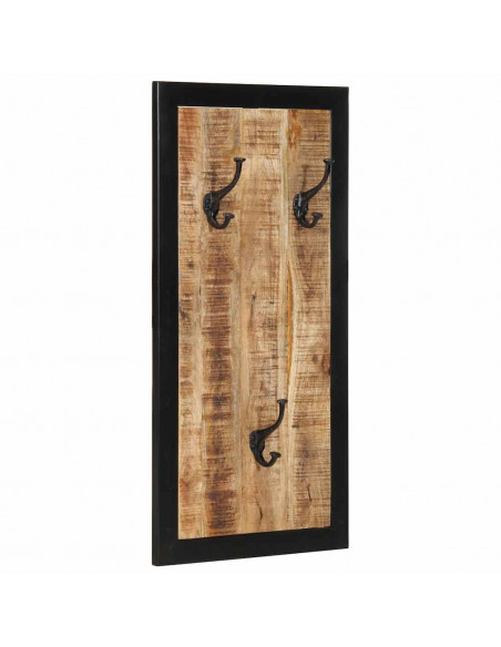 Appendiabiti 40x2x80 cm in Legno Massello Grezzo di Mango