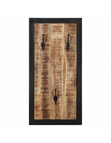 Appendiabiti 40x2x80 cm in Legno Massello Grezzo di Mango