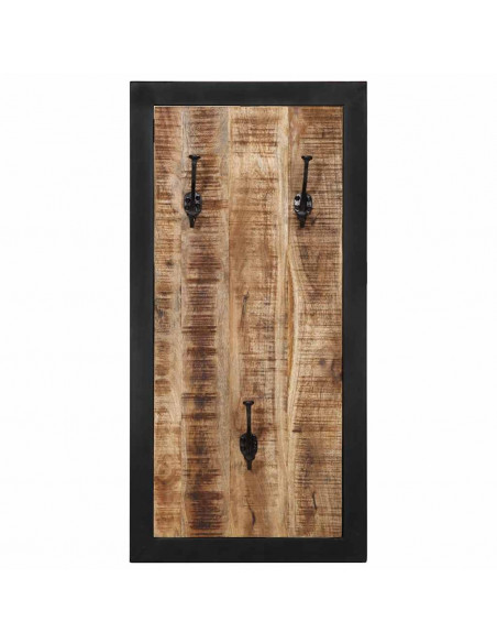 Appendiabiti 40x2x80 cm in Legno Massello Grezzo di Mango
