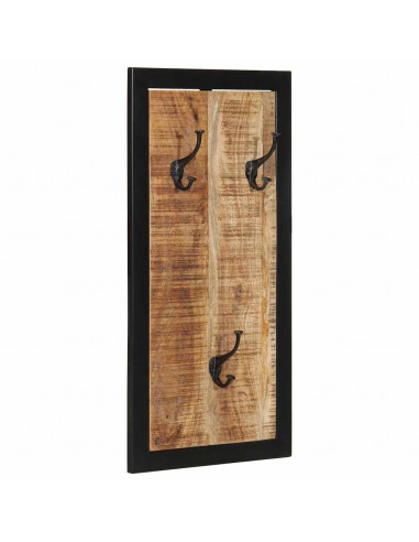 Appendiabiti 40x2x80 cm in Legno Massello Grezzo di Mango