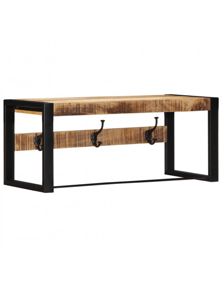 Appendiabiti 80x35x35 cm in Legno Massello Grezzo di Mango