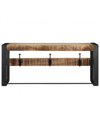 Appendiabiti 80x35x35 cm in Legno Massello Grezzo di Mango