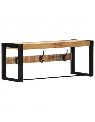 Appendiabiti 80x35x35 cm in Legno Massello Grezzo di Mango