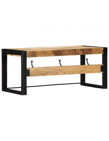 Appendiabiti 80x35x35 cm in Legno Massello Grezzo di Mango