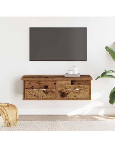 Armadietto a Muro Legno Antico 60x26x18,5 cm in Truciolato