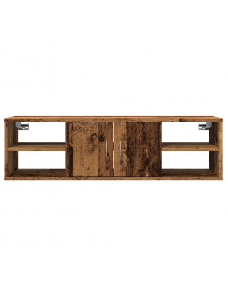 Armadietto a Muro Legno Vecchio 102x30x29 cm Legno Multistrato