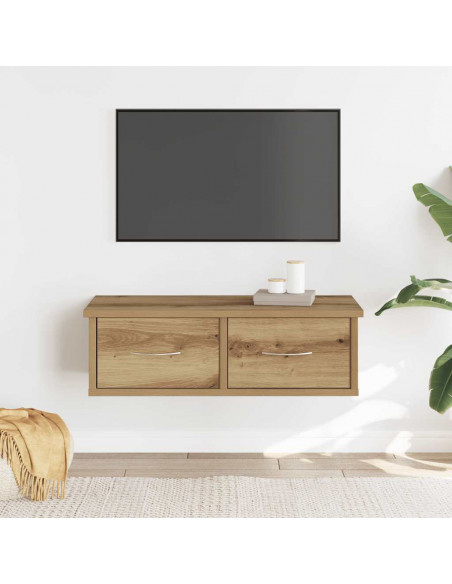 Armadietto a Muro Rovere Artigianale 60x26x18,5cm in Truciolato