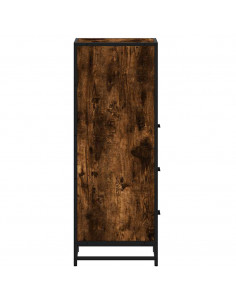 Armadietto Bagno Rovere Fumo 35x37,5x100cm in Legno Multistrato