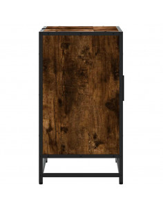 Armadietto Bagno Rovere Fumo 65x33x60 cm in Legno Multistrato