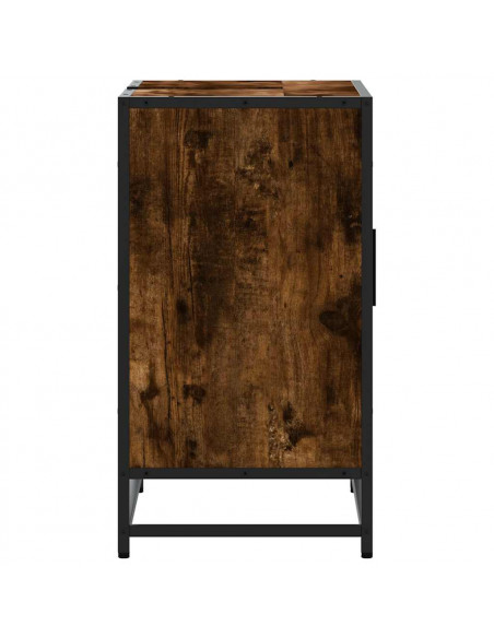 Armadietto Bagno Rovere Fumo 65x33x60 cm in Legno Multistrato