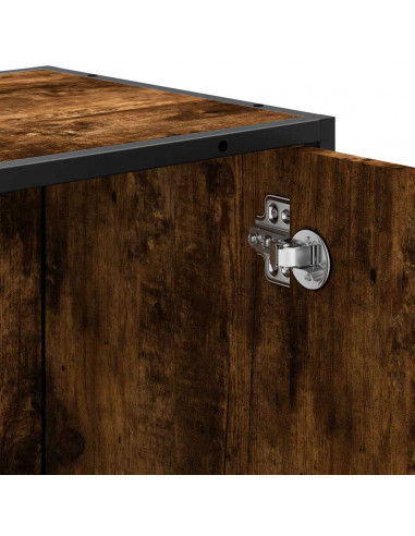 Armadietto Bagno Rovere Fumo 65x33x60 cm in Legno Multistrato