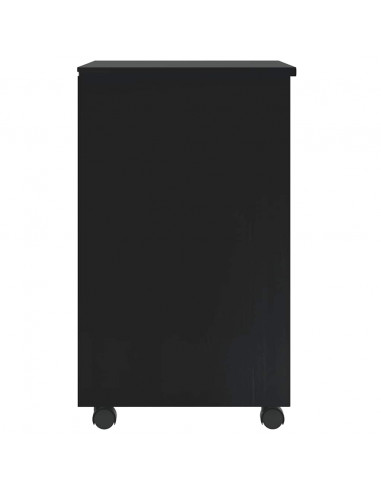 Armadietto Rotante con Cassetti MOSS Nero Legno Massello Pino
