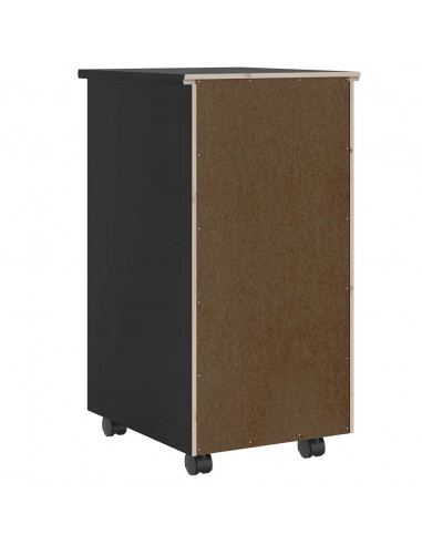 Armadietto Rotante con Cassetti MOSS Nero Legno Massello Pino