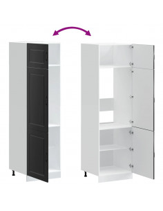 Armadio da Cucina Kalmar Nero in Legno Multistrato