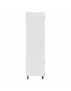 Armadio da Cucina Lucca Bianco Lucido in Legno Multistrato