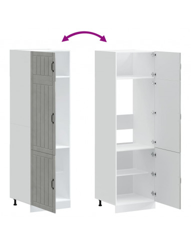 Armadio da Cucina Lucca Grigio Cemento in Legno Multistrato