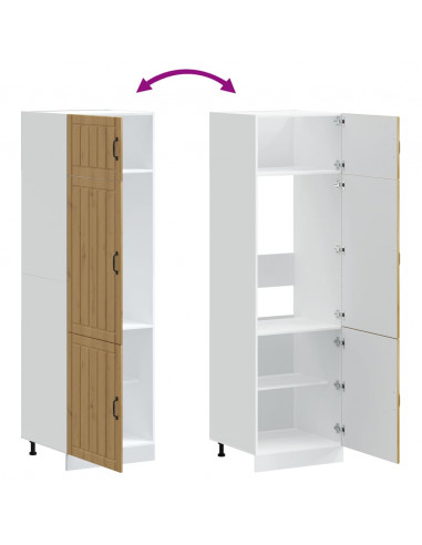 Armadio da Cucina Lucca Rovere Artigianale Legno Multistrato