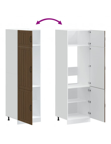 Armadio da Cucina Lucca Rovere Marrone in Legno Multistrato