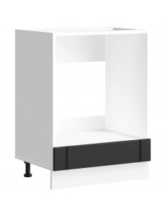 Armadio Forno Lucca Nero in Legno Multistrato