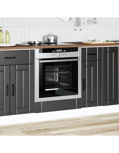 Armadio Forno Lucca Nero in Legno Multistrato